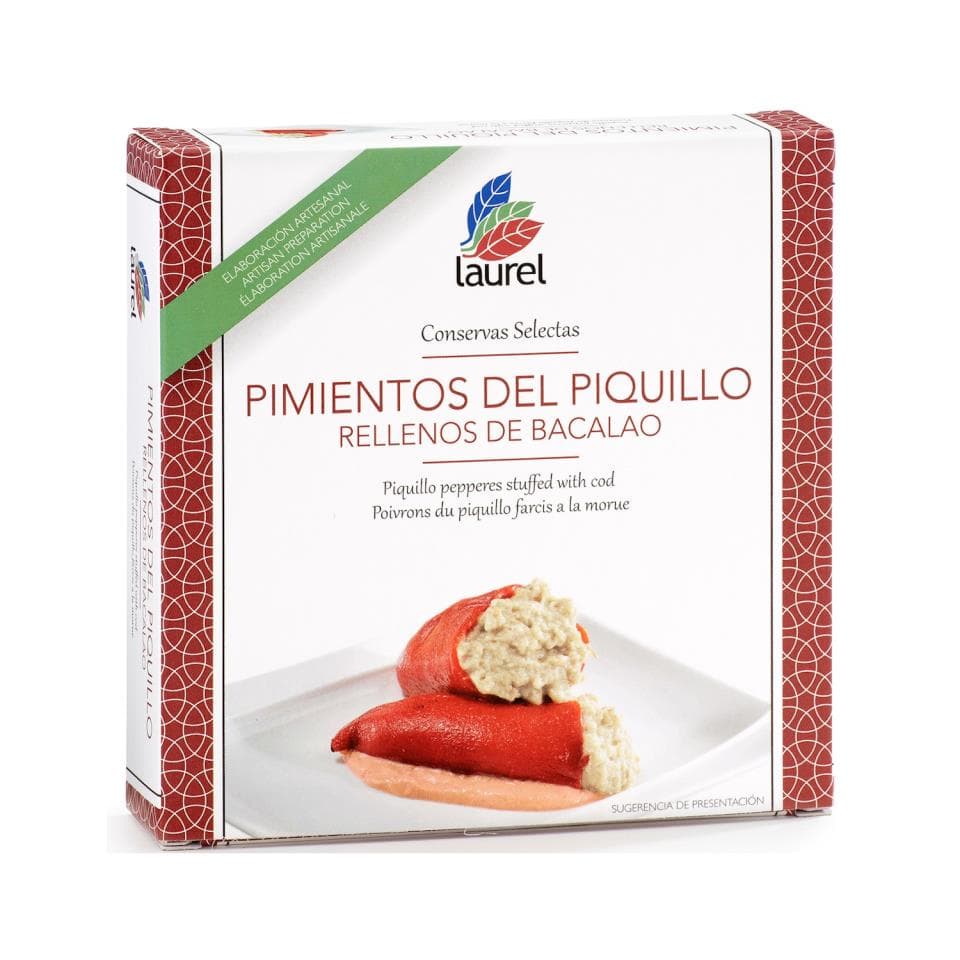Pimientos de Piquillo rellenos de Bacalao